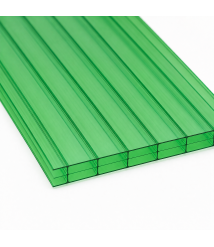 Policarbonat verde 20mm, 3 pereti, 2.1 x 6 metri
